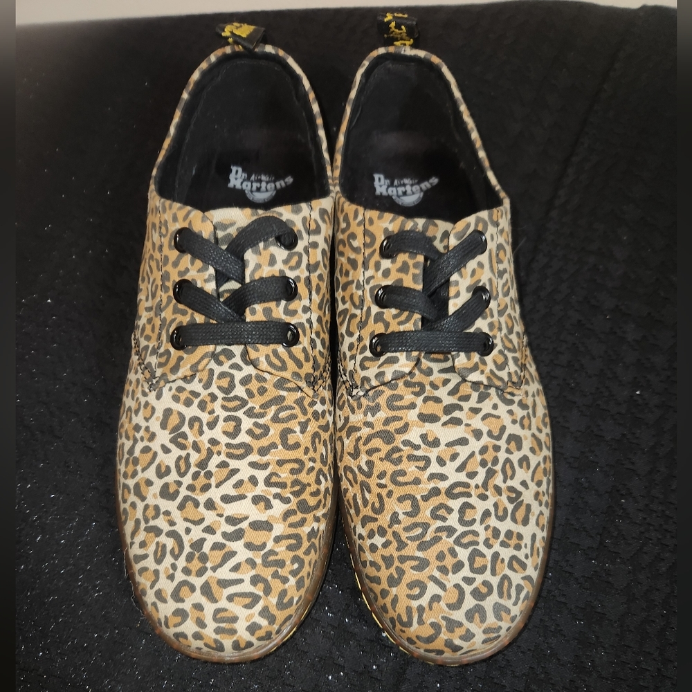 Dr. Martens Leopard Print Aldgate Sneakers, Women's Size 9/EU 41